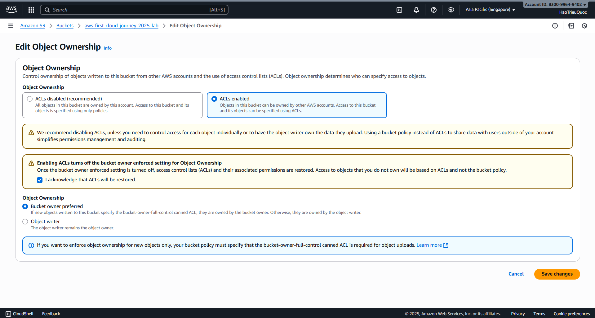 Configuring public objects